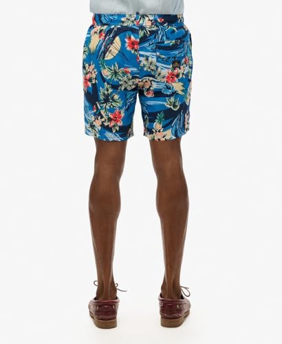 Superdry Para Hombre. M3010232A BañAdor Con Estampado Hawaiano Reciclado Azul (L), Beachwear, PoliéSter Reciclado, Sostenible - 3