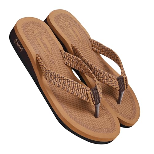 Image of Dashny Women's (1434) |Extra Super Soft Comfortable Slippers |Brown Casual Slides Slippers