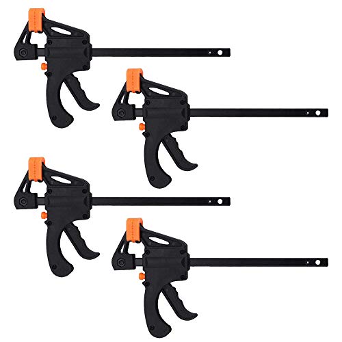 Pulluo 4 Piezas Abrazadera de Barra Sargentos de Barra 19.5cm F-bar Sargentos para Madera de Rápido Herramientas de Carpintería Madera Cover