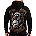 Produktbild Vendetta Inc. Hoodie Skull Coon Schwarz VD-4094  Herren Streetwear Kapuzenpullover mit Totenkopf Print  M5XL (DE/NL/SE/PL, Alphanumerisch, L, Regular, Regular, Schwarz)
