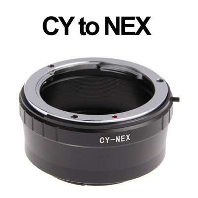 Anello Adattatore Obiettivo CY-NEX per montare obiettivi con attacco compatibile con Contax/Yashica su foocamere con attacco compatibile con Sony nex E-mount