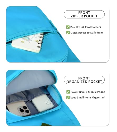 Image of abshoo Classical Basic Womens Travel Backpack For College Men Water Resistant Bookbag (PowDerBlue)