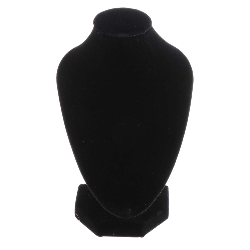 10x Velours Noir Bijoux Buste Présentoirs Titulaire