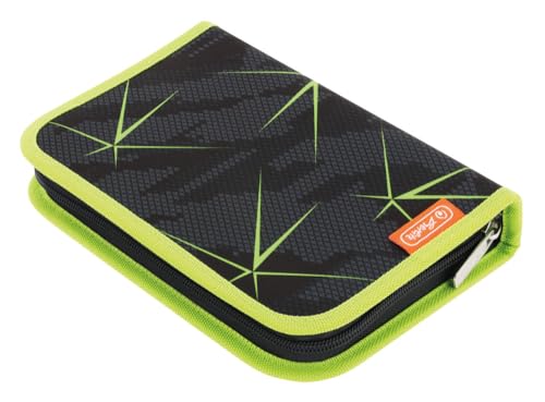 Herlitz Schulranzen Set 4-teilig Loop Wild Life Schwarz 17 L Ergonomischer Tornister mit geringem Gewicht 1. Klasse Junge Mädchen Kinder, Panther