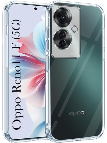 Image of Jkobi Back Cover for Oppo Reno11 F 5G | Oppo Reno 11F 5G (Silicone Clear Shockproof Case with Camera Protection | Soft and Flexible | Transparent)