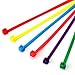Small 4 inch Multicolor [Zip Cable Tie]s 480pcs Assorted Color for Marking Chickens Legs or Deco Mesh Wreath Supplies Pink,Red, Purple, Yellow, Blue,Green