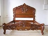 rokoko bett gold Handarbeit Holz Bett Massivholz Mahagoni