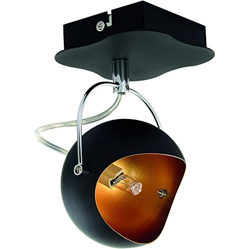 Preisvergleich Produktbild Wandspot KANA, 1-flammig, G9, schwarz / gold EEK: C