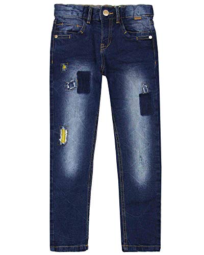 Boboli Boys Distressed Denim Pants with Patches, Sizes 4-16