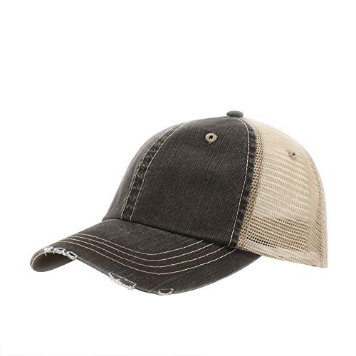 Image of The Vintage Year Distressed Cotton Unstructured Soft Mesh Breathable Adjustable Dirty Wash Dad Hat Trucker Baseball Cap