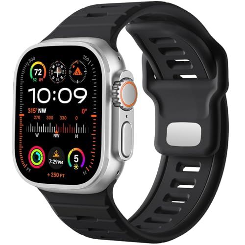Bracelet sport iWatch 45mm en silicone agate pour vos séances de running