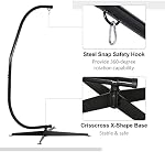 Outsunny Suspension Hammock Stand chaise Hammock stand C Stand acier résistant pour suspension Hammock Air Chaise à balançoire de porche à l'extérieur (uniquement pour la construction)