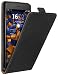 Produktbild mumbi Echt Leder Flip Case kompatibel mit Huawei P9 Lite Hülle Leder Tasche Case Wallet, schwarz
