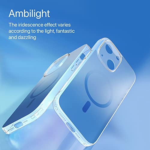 Image of Vaku Luxos Thermoplastic Polyurethane Maven Magpro Back Cover Case For iPhone 15+ Scratch Resistant Slim Fit Protective Design Military-Grade Protection Compatible With MagSafe Wireless Charging-Blue