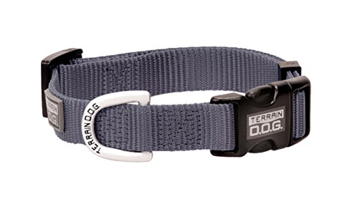 Collar ajustable Terrain D.O.G de nylon gris oscuro