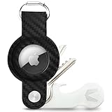 MAGATI Airgonizer (Carbon) – Schlüssel Organizer mit AirTag Schlüsselanhänger aus hochwertigem Leder & Multitool – Kompatibel mit Apple Airtag 1 & 2 – 1 Jahr Code24 Fundservice inklusive