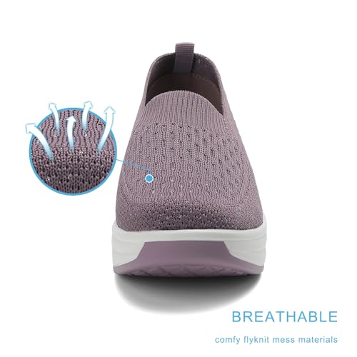 Image of RUIDENG Loafers for Women Comfortable | Women's Walking Shoes Everyday Working | 2 Inch Rocker Bottom