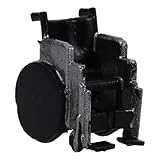 ibasenice 1 64 Scale Miniature Doll Wheelchair for Dollhouse Decoration Detailed Model Wheelchair Toy Accessory for Action Figures Micro Landscape Craft Scenes