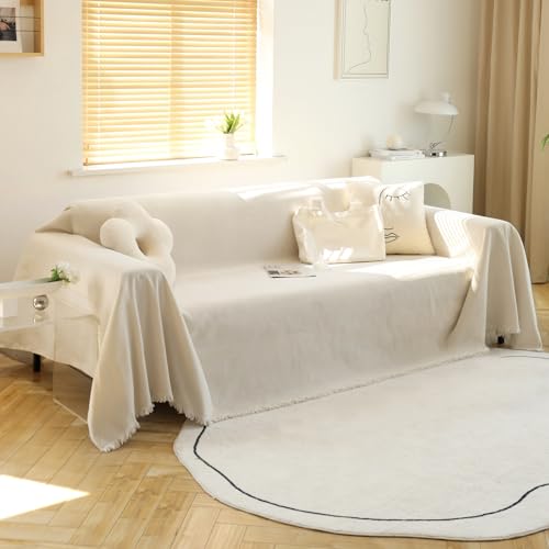 image for MEETSKY Couch Cover Sectional Sofa Covers Washable Chenille Couch Cove