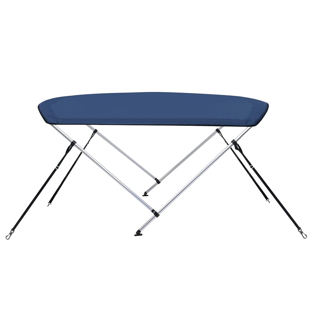 IKAYAA Tendalino per Barca Tendalino Bimini in Alluminio con Telaio in Lega di Alluminio Tendalino Parasole Impermeabile per Barca-Blu-180 x 130 x 110 cm