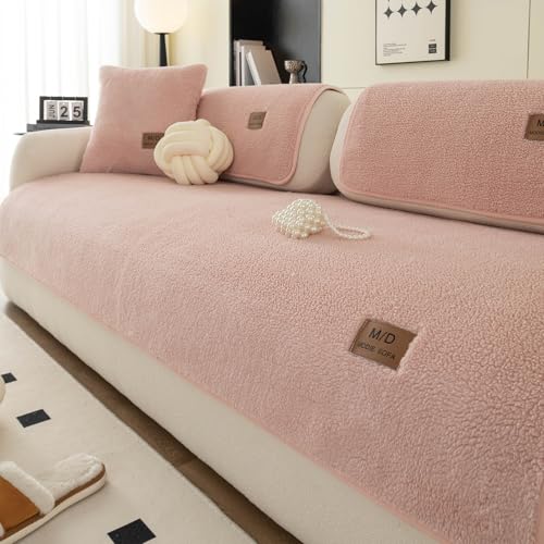 MDSASFD Sherpa Couch Cover for 3 Seats Sofa,Fuzzy Sofa Cover Washable,1PC