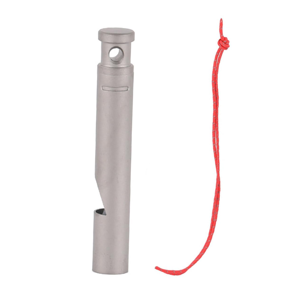 ifundom Silbato de Titanio Light Whistle Deportivos Silbato de Deporte campismo Fiesta acollador Deportes y Aire Silbar Fuerte Silbato de Emergencia Delicado cordón de Silbato Silver