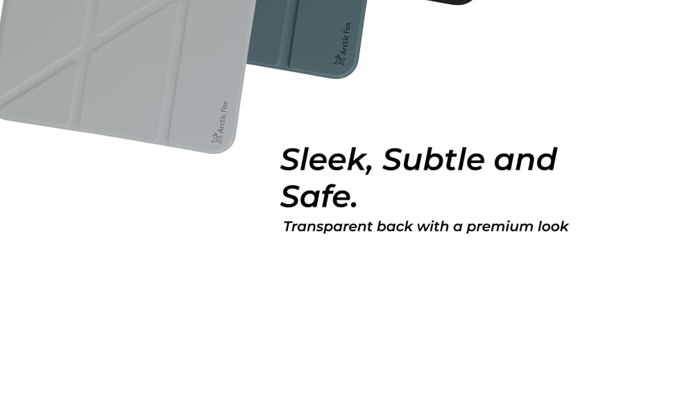 Image of Arctic Fox Smart Folio Case for iPad Pro 13 inch (2024) Cover Case (M4) with Pencil Holder, Trifold Multi Angle Stand,Auto Wake /Sleep, Durable Protection, PU+PC+TPU, Black