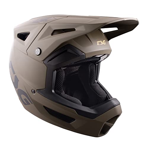 Casco integral VTT TSG Sentinel verde oliva S para dominar pistas de BMX y montaña