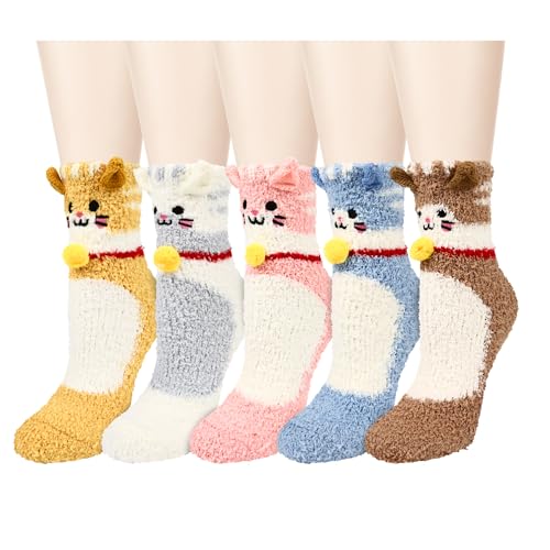 Benefeet Sox Womens Fuzzy Socks Girls Cute Cozy Soft Socks Funny Silly Comfy Fluffy Slipper Socks Thick Plush Sleeping Socks - Main Image