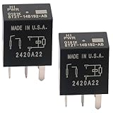 Aeola 2Pcs 8T2T-14B192-AB Wiper Motor Relay 12VDC 30A 4-Pin Accessory Power Relay OEM Fit Replacement for Select Ford Models