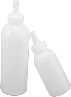 CIYODO 2 Piezas Sumador de Botella de de contenedor de Recarga Botellas de Accesorio de Juego Botellas de plástico Juego de Suministro el plastico Blanco