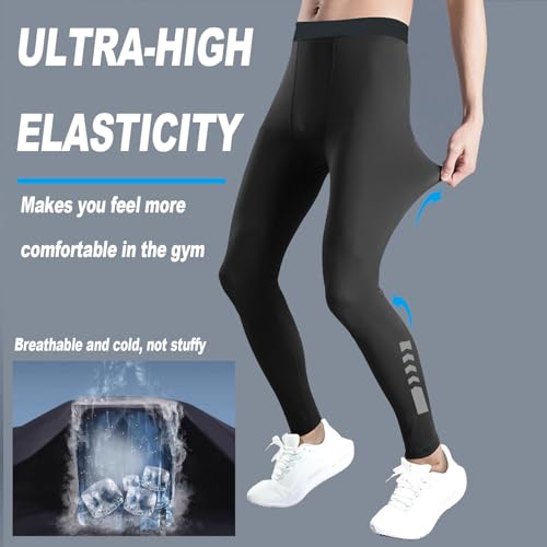 Men's Compression Pants - Men's Leggings Base Layer Bottoms,Athletic Leggings for Running, Sports, Yoga & Gym3