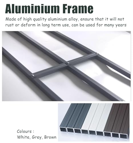 Reja de aluminio estructural para ventana con sistema telescópico ajustable de presión 6