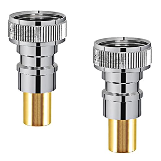 DOITOOL 2 st tvättmaskin snäppkoppling adapter mässing kran adapter slanganslutning koppling kontakt adapter för bricka diskmaskin vattenpropp