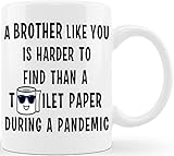 CLASSIC MUGS Brother Like You Hard To Find Funny Coffee Mug Graduation Gifts for Brother from Sister Sibling Mom Dad Friend Funny Gifts for Brother Christmas Birthday Fun Cup For Bro Men Guy Gag Gift