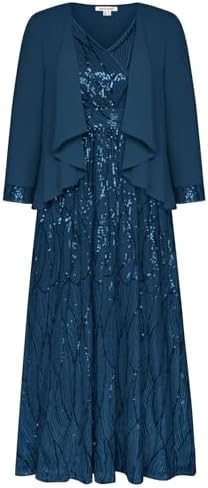 GRACE KARIN 2025 Women's Two Piece Sequin Dress with Jacket Mothe...