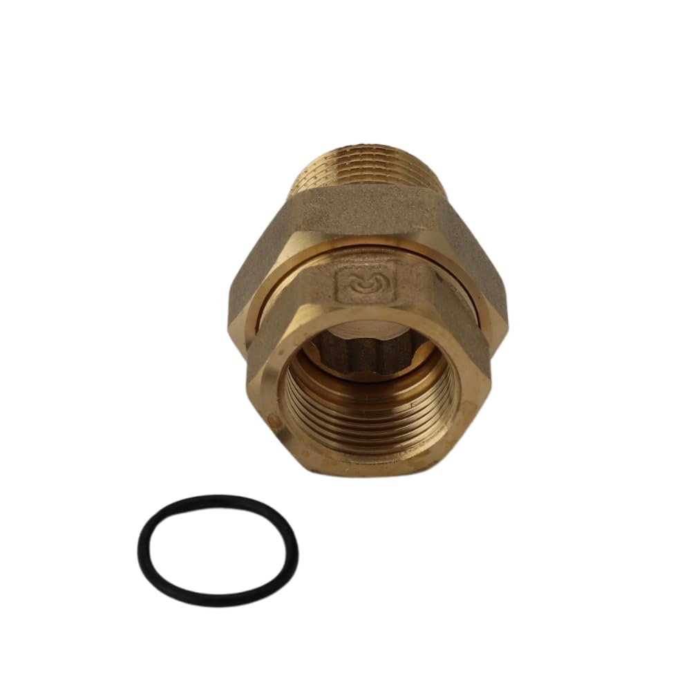 Raccordo a vite con O-ring 2" IG/AG in ottone, filettatura interna esterna in ottone, viti per acqua potabile, raccordo filettato in ottone