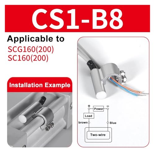 Capteur magnétique CS1-B1-5 compact à indicateur LED pour vérins - 2