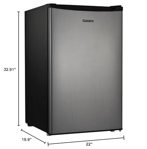 Galanz 4.3 cu ft Compact Single-Door Refrigerator, (Stainless Steel) on Fridge.com