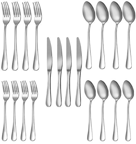 image for M MCIRCO Silverware Set, 20-Pieces Flatware Set Stainless Steel Cutler