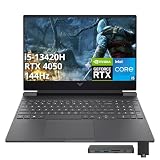 HP Victus 15.6″ FHD 144Hz Gaming Laptop, Intel i5-13420H, NVIDIA GeForce RTX 4050, 16GB RAM, 512GB SSD, Backlit Keyboard, HD Webcam, Wi-Fi 6, Windows 11 Home, Mica Silver, 1TB Docking Station Set