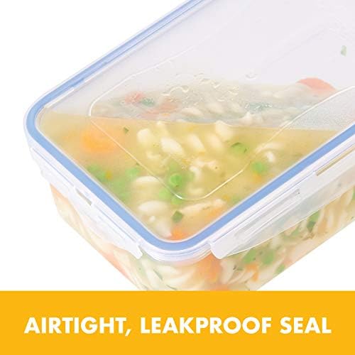 LOCK & LOCK Airtight Rectangular Food Storage Container with Divider, Bread Box 169.07-oz / 21.13-Cup