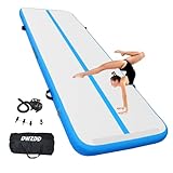 Dwzdd Gimnasia Air Matte Track, colchoneta inflable Tumble Pista para el hogar/gimnasio/entrenamiento/animadora/agua