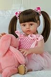 SCOM Lifelike Reborn Dolls Girl -20 Inch Realistic Baby Doll Newborn Baby Dolls，Lifelike Baby Doll Silicone Toddler Clothes Gift Set for Age 3+