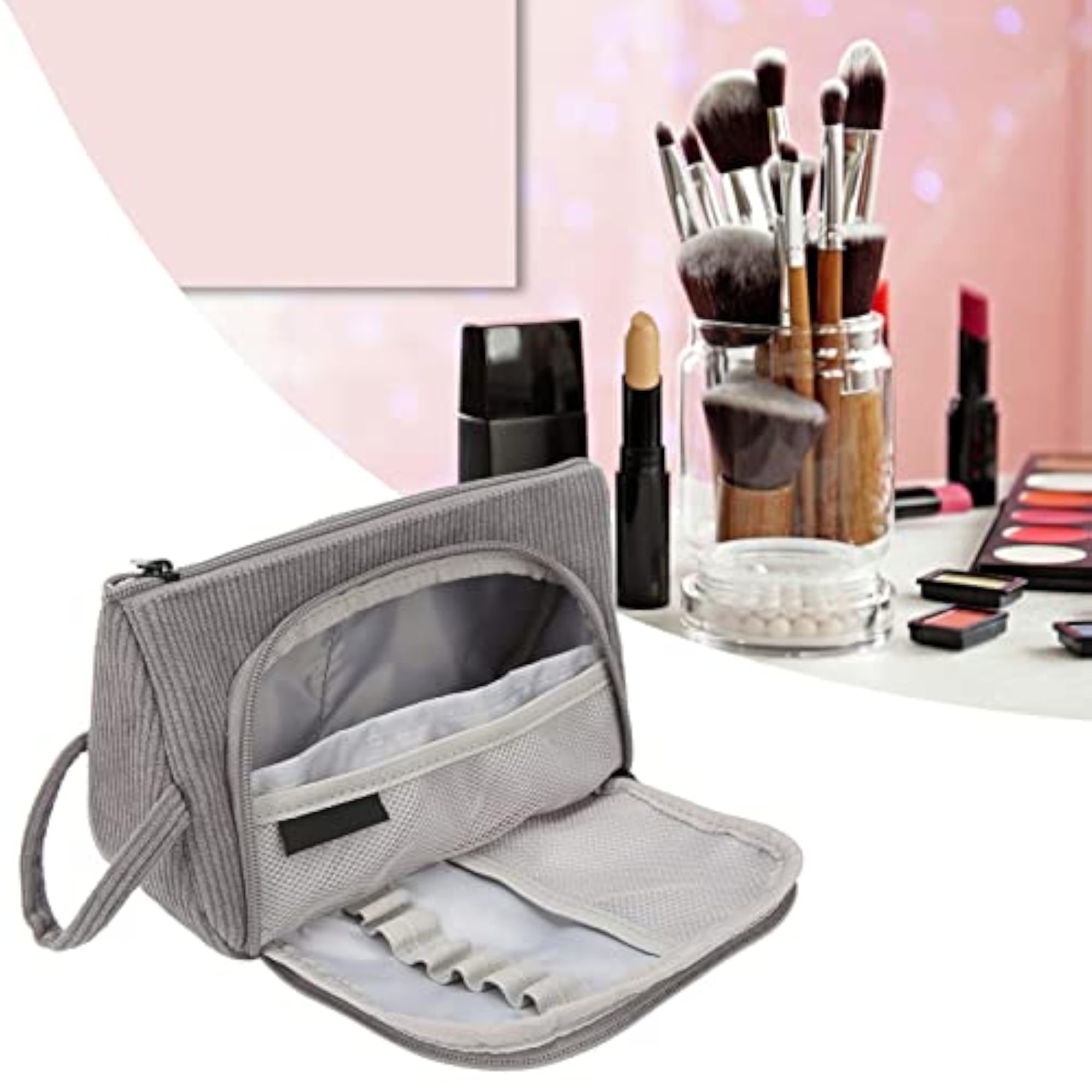 Portable Exquisite Lining Travel Cosmetic Bag