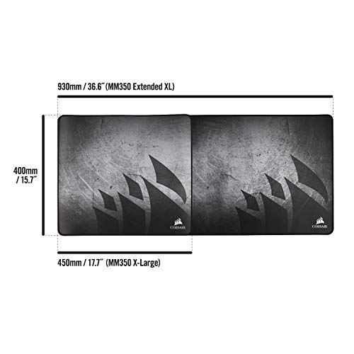 MM350 Tappetino per Mouse da Gioco in Tessuto Anti-Sfilacciamento, Formato XL, Nero - Mousepad - Immagine 5