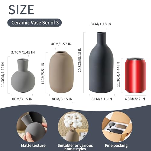 Vase en céramique rustique multicolore pour sublimer votre table de salon
