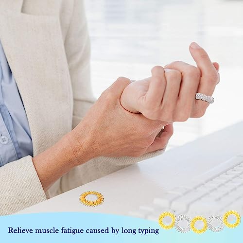 Acupressure Rings And Bracelets Massagers Set Spiky Sensory Finger Rings For Finger And Hand Wrist Massage Pain Relief #TOP3