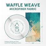 SUN'Y Waffle Microfiber Beach Towel – Sand Free, Quick Dry, Ultra Absorbent, Lightweight & Compact Travel Towel with Carry Bag - Large (63” x 31.5”), Laguna - Image 3