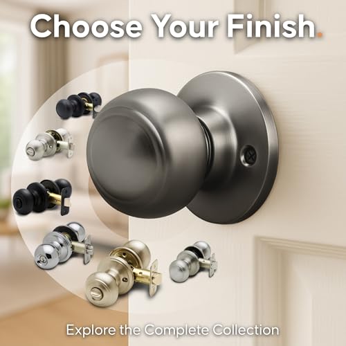 Copper Creek Colonial Passage Interior Door Knob – ANSI Grade-3 Certified, Modern Heavy Duty Handle, Easy Install and Reversible for Bedroom, Bathroom and Closets – Antique Nickel (1 Pack) by Copper Creek - Image 7